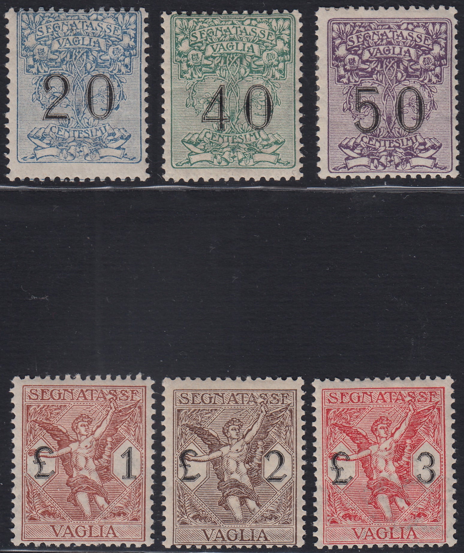 T26_22 - 1924 - Segnatasse per Vaglia, serie completa nuova con gomma originale (1/6)