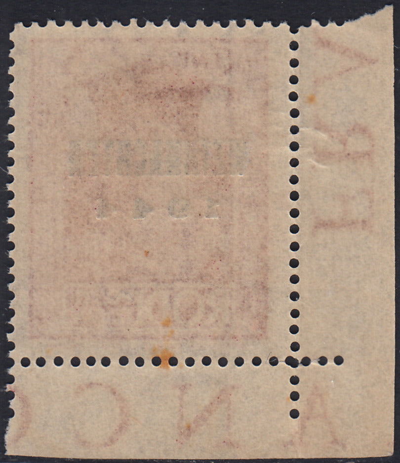 T26_28 - 1944 - Occupazione tedesca dell'Egeo, francobollo di Egeo del 1932 (56/I) con soprastampa del I tipo "WEIHNACHTEN 1944" nuovo gomma integra (9)