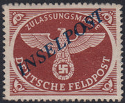 T26_31 - 1945 - Occupazione tedesca dell'Egeo, francobollo di franchigia militare bruno rosso dentellatura 13 1/4 e soprastampa INSELPOST (emissione di AGRAM) nuovo gomma integra (6)