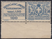 T26_7 - 1936 - Francobolli assicurativi e previdenza Postetelegrafonici,L. 1,50 azzurro nuovo con gomma integra (17)