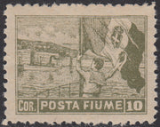 ZZ760 - Hungarian stamp from the Reapers series, 6 blue-green fillers with FUME (instead of FIUME) overprint, new (7d)