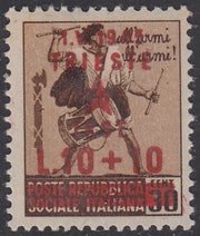 Occtri5 - 1945 - Yugoslav Occupation of Trieste, complete set of 11 stamps mint with intact gum (1/11)