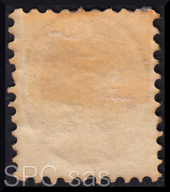 T90 - 1864 - V emissione s. 2 giallo nuovo con gomma originale e dicitura "SPECIMEN", raro e molto interessante! (41, Saggio)