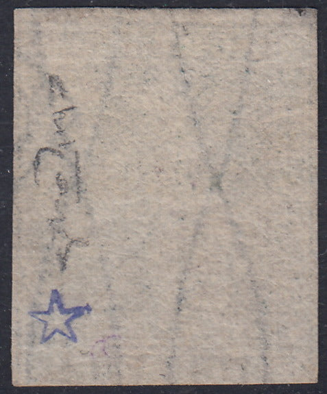 T96 - 1859 - Leone di Marzocco, 9 crazie bruno lillaceo su carta bianca e filigrana linee ondulate usato (16)