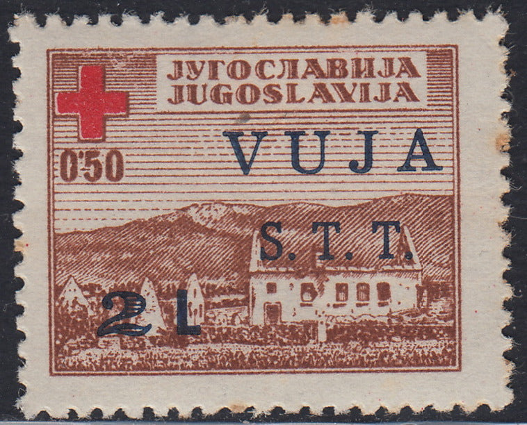 TB43 - 1948 - Pro Croce Rossa, 2L. su 0,50d. bruno nuovo con gomma originale (4)