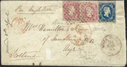 ES2585_15 - 1855 - II issue c.25 brown red on letter from Piacenza to Bologna May 1856 (8)