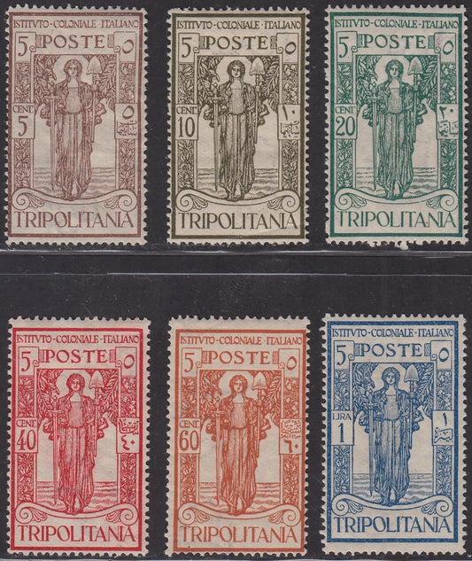 Trip10 - 1926 - Pro Istituto Coloniale Italiano, serie completa nuova con gomma originale (33/38