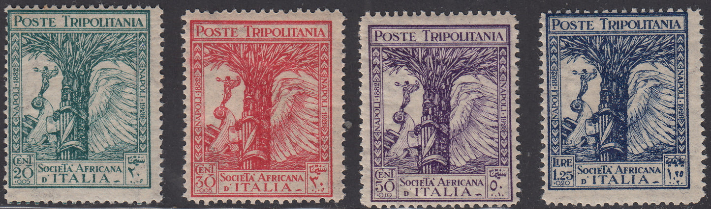 Trip16 - 1928 - Pro Società Africana d'Italia, 4 esemplari nuovi con gomma integra (46/49)