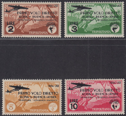 Trip26 - 1934 - Volo Roma - Buenos Aires, serie completea di 4 valori nuova con gomma integra (A30/33)