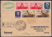 1930 – Virgilio, Ten cuttings of an advertising poster on thick cardboard with a perforated impression printed in black in the outline and diagonally the wording SAGGIO in block capitals.