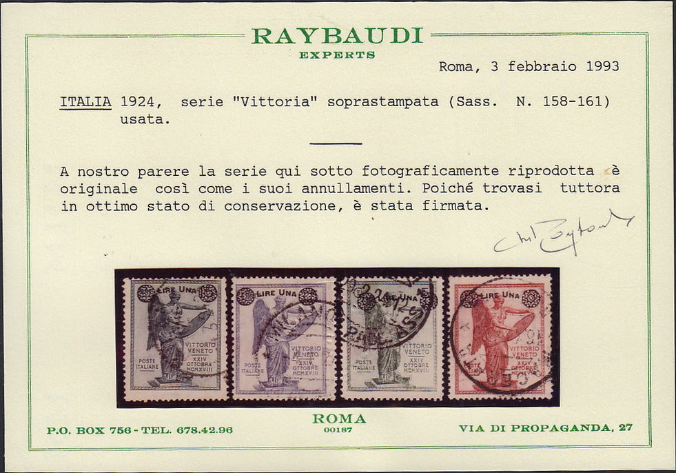 RN183 - 1911 - Fiftieth anniversary of the unification of Italy complete set of four values, new intact rubber (92/95). 