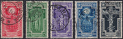 UT333 - 1933 Anno Santo, serie di 5 valori usati con annulli originali (345/349)