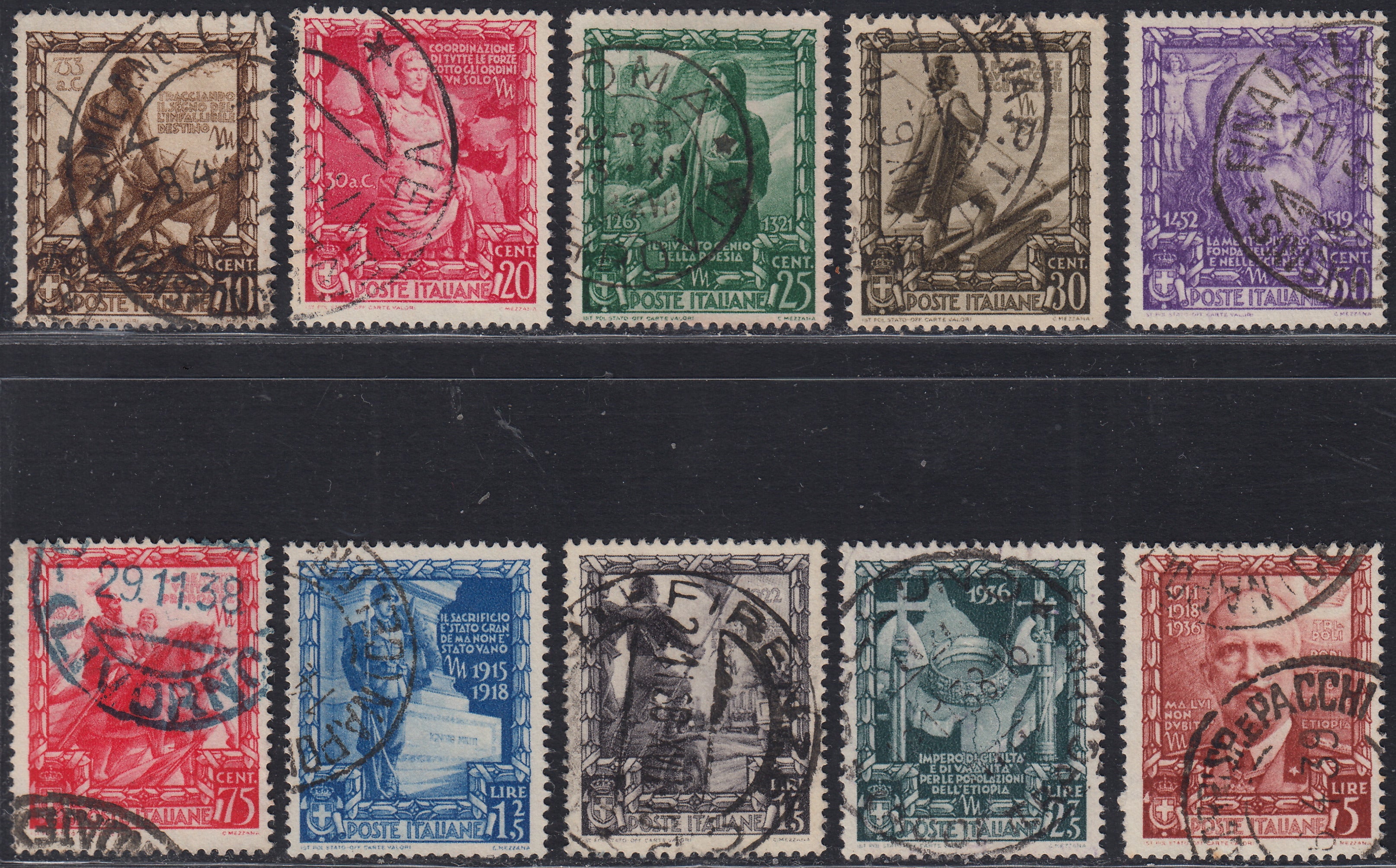 RN252 - 1933 Holy Year, new set of seven values ​​with intact rubber (345/9 + A54/55)