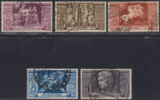 UT371 - 1937 - Bimillenario della nascita di Augusto, Posta Aerea, serie completa di 5 valori usati con annulli originali (A106/A110)