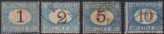 F14-99 - 1863 - Tax postmark, oval with value in the center and horizontal writing, c. 10 new ocher with eraser (1a).