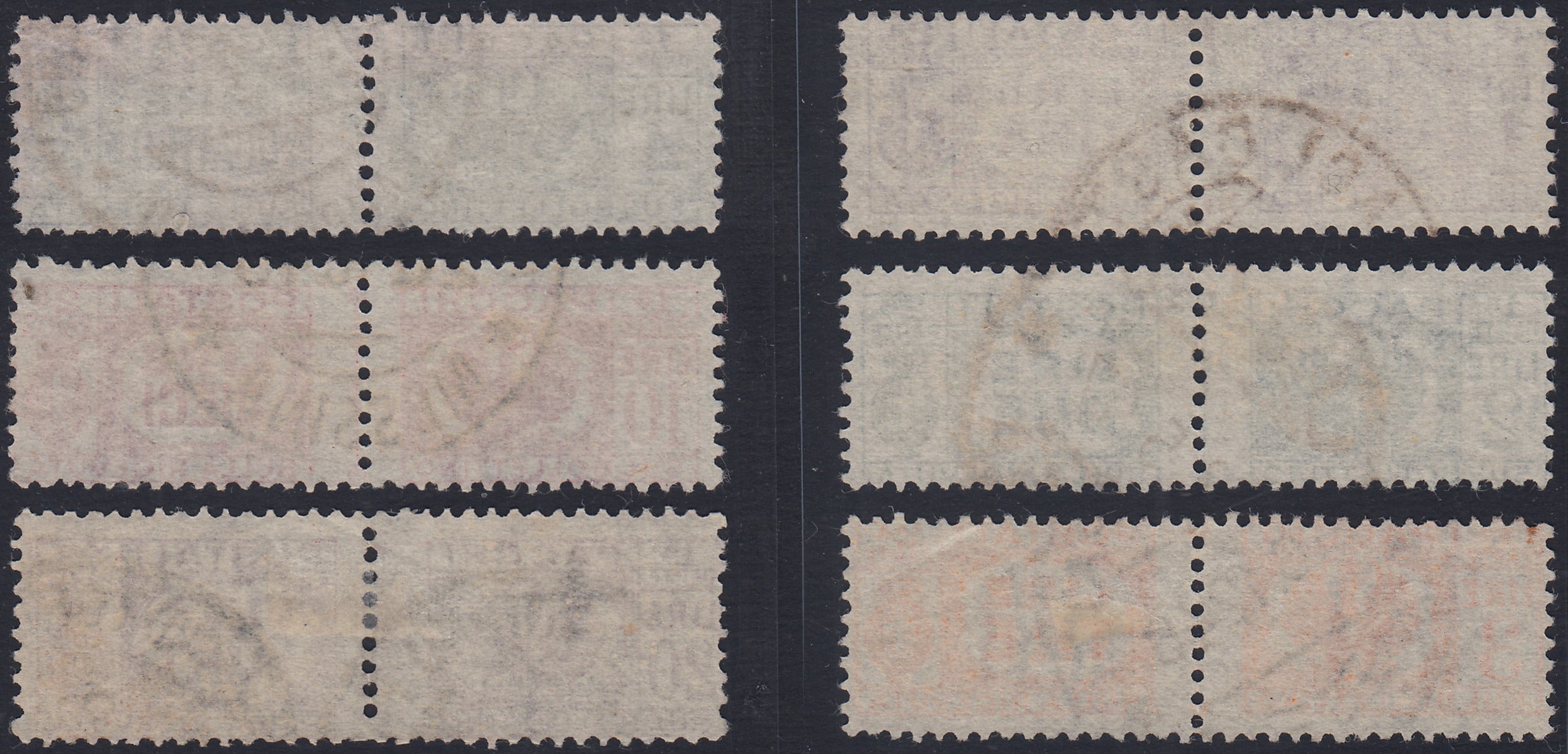 UT411 - 1946 - Luogotenenza, Pacchi postali senza fasci al centro, serie completa con annulli originali (60/65)