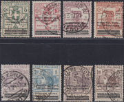 UT421 - 1924 - Enti Parastatali, Serie soprastampata Assoc. Naz. Mutil. Inv. Guerra Roma 8 valori usati (70/77)