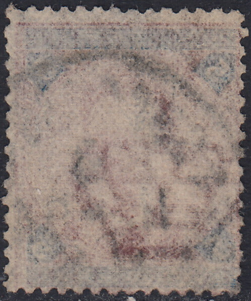 UT446 - 1891/96 - Umberto I L. 5 carminio e azzurro usato con annullo originale (64)