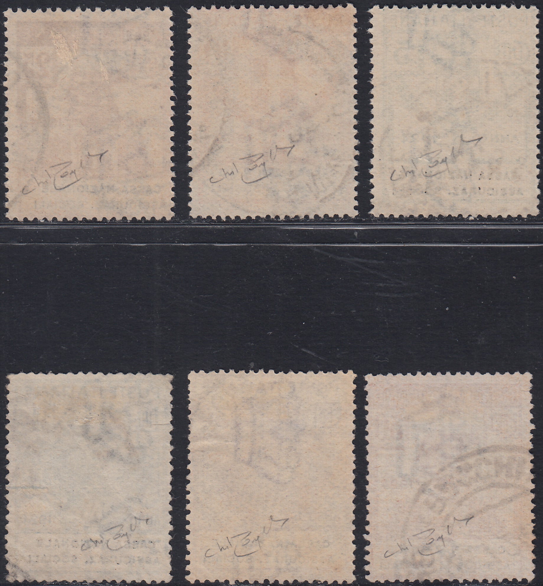 UT488 - 1924 - Enti Parastatali, Cassa Nazionale Assicuraz. Sociali, serie di 6 valori usati (24/29)