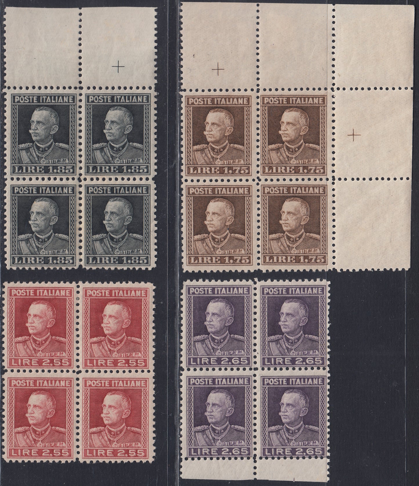 RN183 - 1911 - Fiftieth anniversary of the unification of Italy complete set of four values, new intact rubber (92/95). 