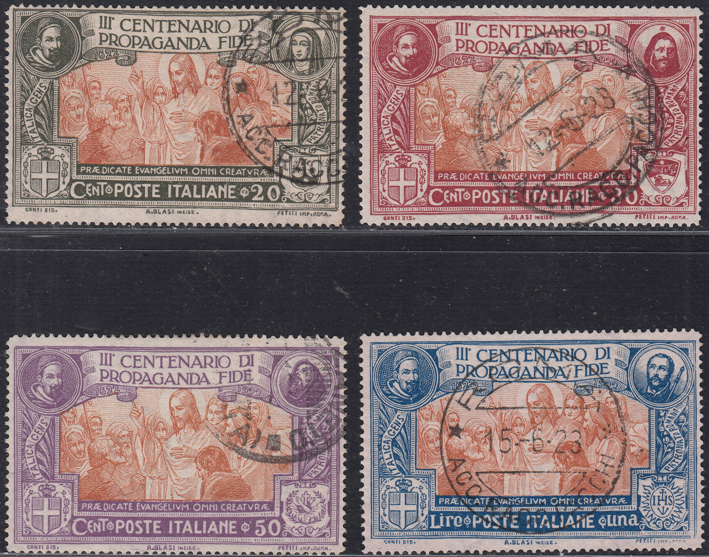 RN183 - 1911 - Fiftieth anniversary of the unification of Italy complete set of four values, new intact rubber (92/95). 