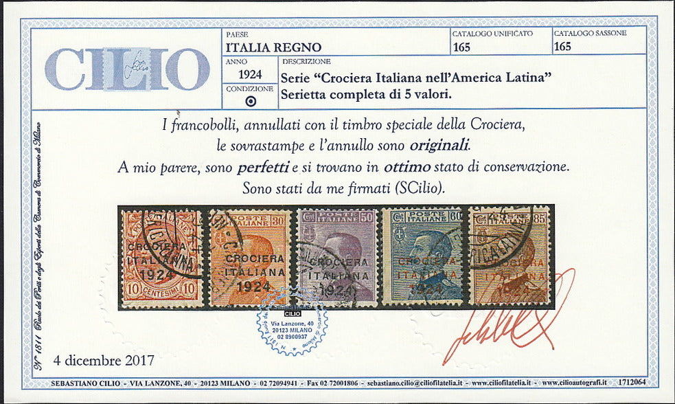 1930 – Virgilio, Ten cuttings of an advertising poster on thick cardboard with a perforated impression printed in black in the outline and diagonally the wording SAGGIO in block capitals.