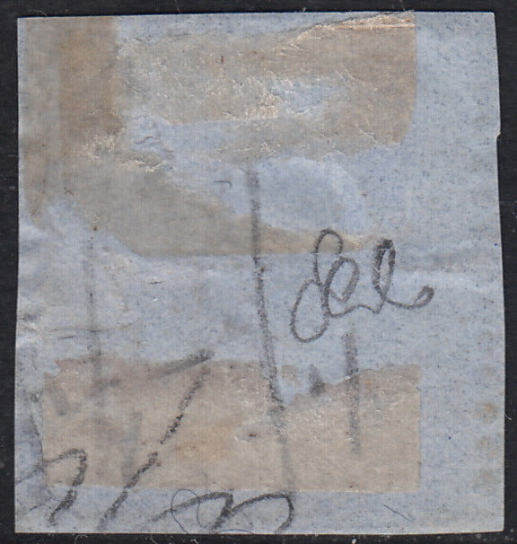 1862 - Effigy of Vittorio Emanuele II facing right, c. 80 dark orange yellow comb-pierced, used (4b)