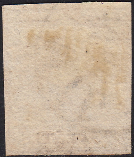 UT682- 1850 - I emissione c. 30 bruno rossastro I tipo carta a mano usato (7f)
