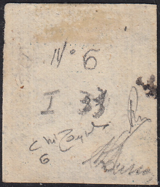 UT687 - 1859 - Effigie di Federico II di Borbone, 2 grana azzurro I tavola usato (6)