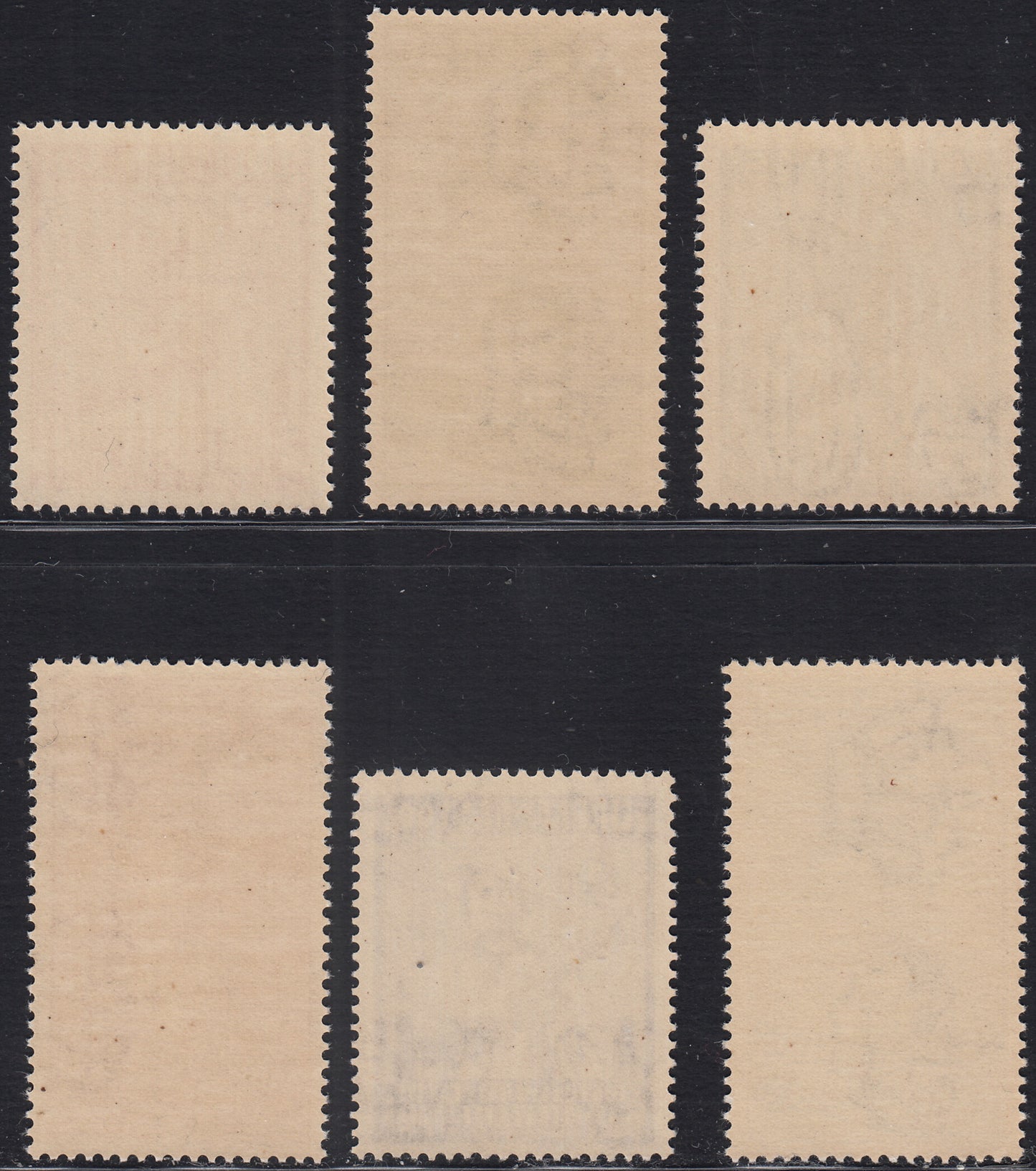 1930 – Virgilio, Ten cuttings of an advertising poster on thick cardboard with a perforated impression printed in black in the outline and diagonally the wording SAGGIO in block capitals.