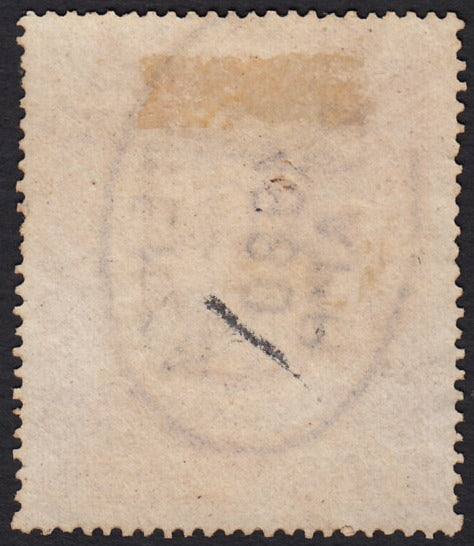 UT819 - 1874 - Francobollo di Ricognizione Postale, c. 10 ocra arancio usato Potenza 27/4/1880 (1)