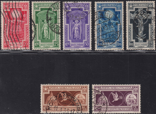 1930 – Virgilio, Ten cuttings of an advertising poster on thick cardboard with a perforated impression printed in black in the outline and diagonally the wording SAGGIO in block capitals.