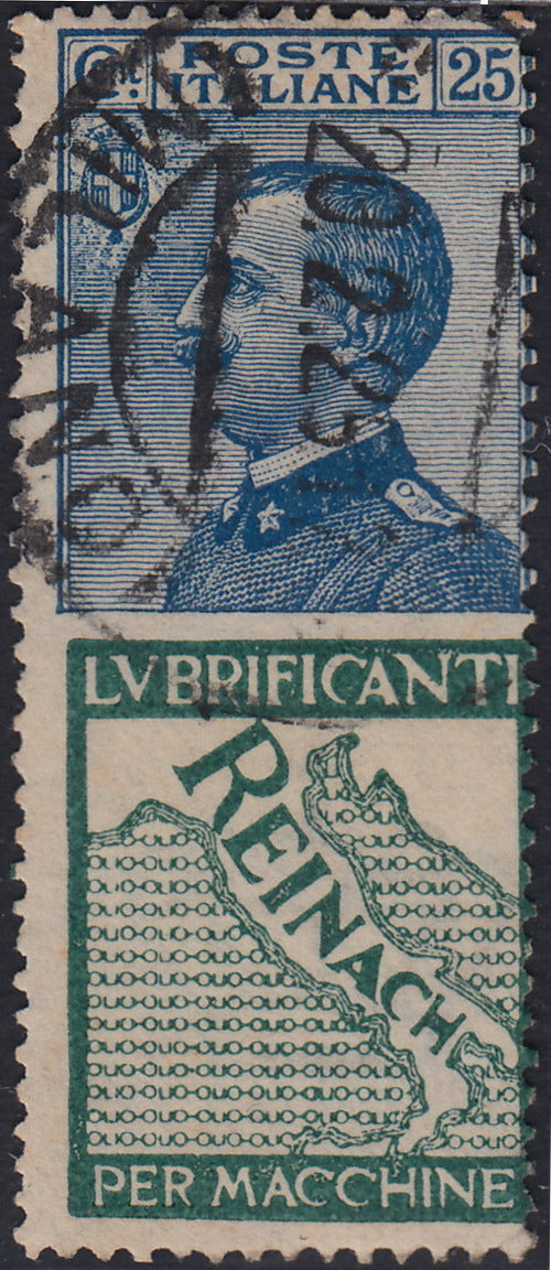 Kingdom of Italy, advertising issues, c. 25 light blue and brown "Piperno" new with intact rubber (6)