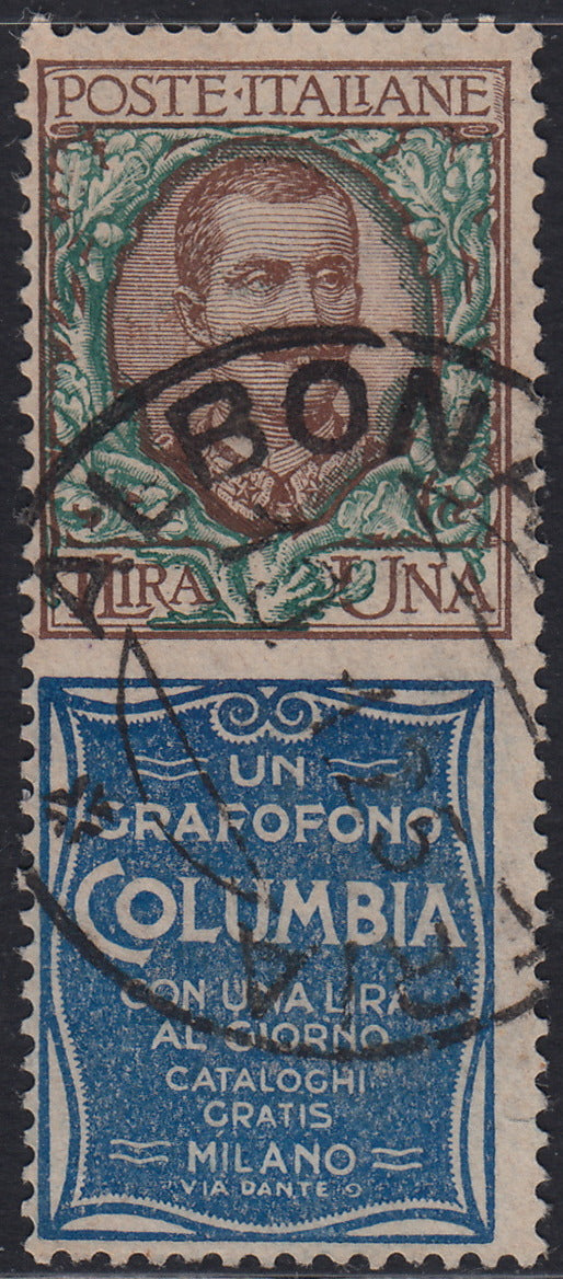 Kingdom of Italy, advertising issues, c. 25 light blue and brown "Piperno" new with intact rubber (6)