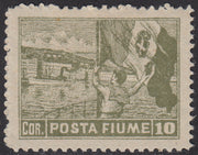 ZZ760 - Hungarian stamp from the Reapers series, 6 blue-green fillers with FUME (instead of FIUME) overprint, new (7d)