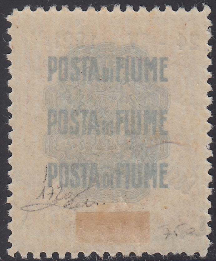 V524 - 1921 - Pro Fondazione Studio soprastampati COSTITUENTE FIUMANA L. 2 rosa bruno soprastampa capovolta nuovo con gomma originale (172a)