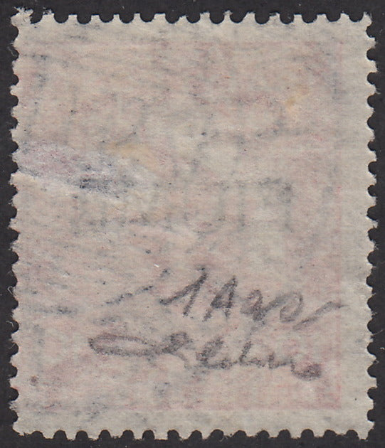 V52 - 1918 - Hungarian stamp from the Charity series, 10 fillers (+2) pink with machine overprint, used (1Aaa)