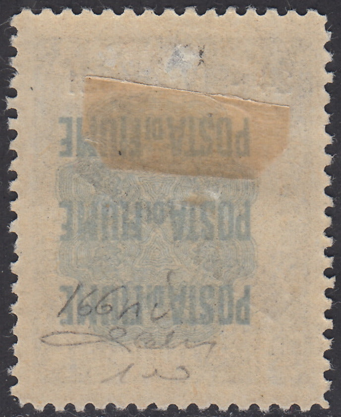 ZZ760 - Hungarian stamp from the Reapers series, 6 blue-green fillers with FUME (instead of FIUME) overprint, new (7d)