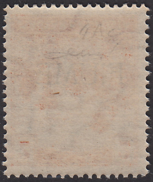 V59 - 1918 - Sello húngaro de la serie Reapers, 2 rellenos amarillo-marrón con sobreimpresión invertida, nuevo con goma intacta (4ac)