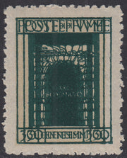 V655 - 1923 - San Vito e Soggetti Vari c. 30 verde azzurro con doppia stampa nuovo con gomma (195b)