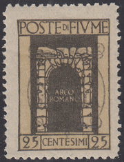 V685 - 1924 - San Vito e Soggetti vari, emissione soprastampata "REGNO D'ITALIA", c. 25 grigio con soprastampa evanescente nuovo con gomma originale (206kc)