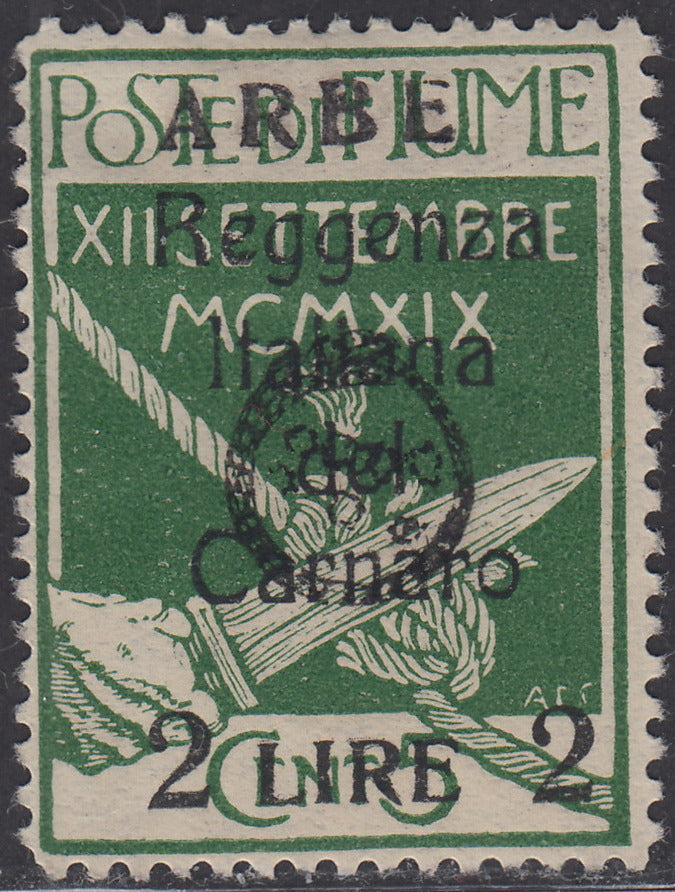 ARBE4 - Legionaries of Fiume overprinted VEGLIA in large characters, complete set of four new stamps with original rubber (1/4).