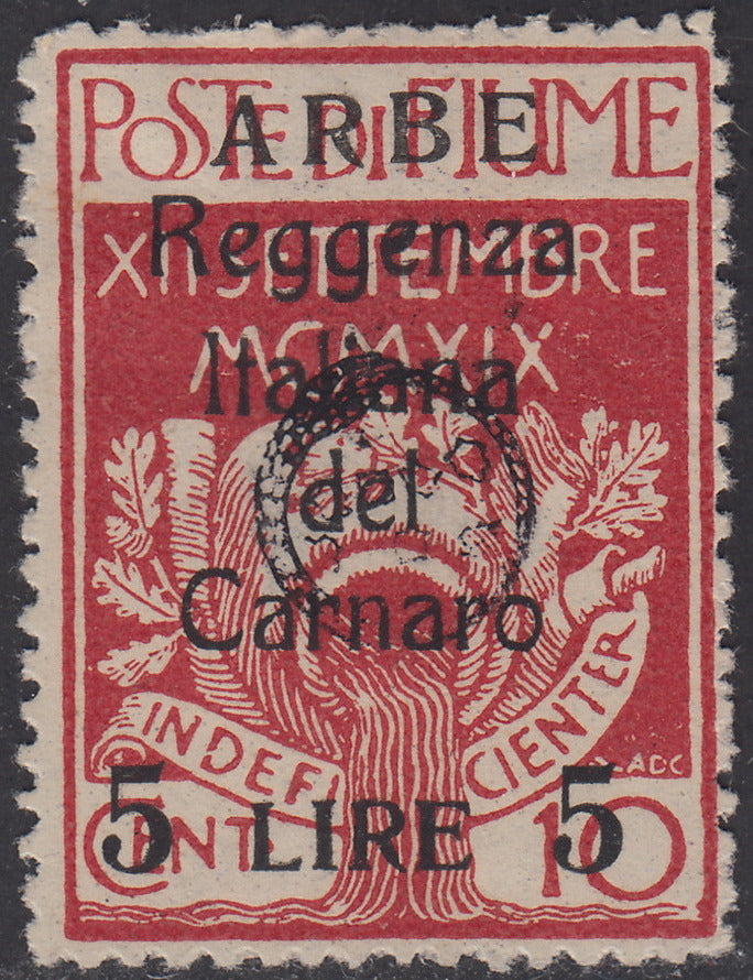 ARBE4 - Legionaries of Fiume overprinted VEGLIA in large characters, complete set of four new stamps with original rubber (1/4).