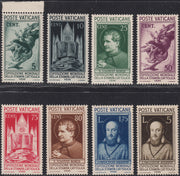 Vat10 - 1936 - Esposizione mondiale della Stampa Cattolica serie di otto esemplari nuovi gomma integra (47/54)