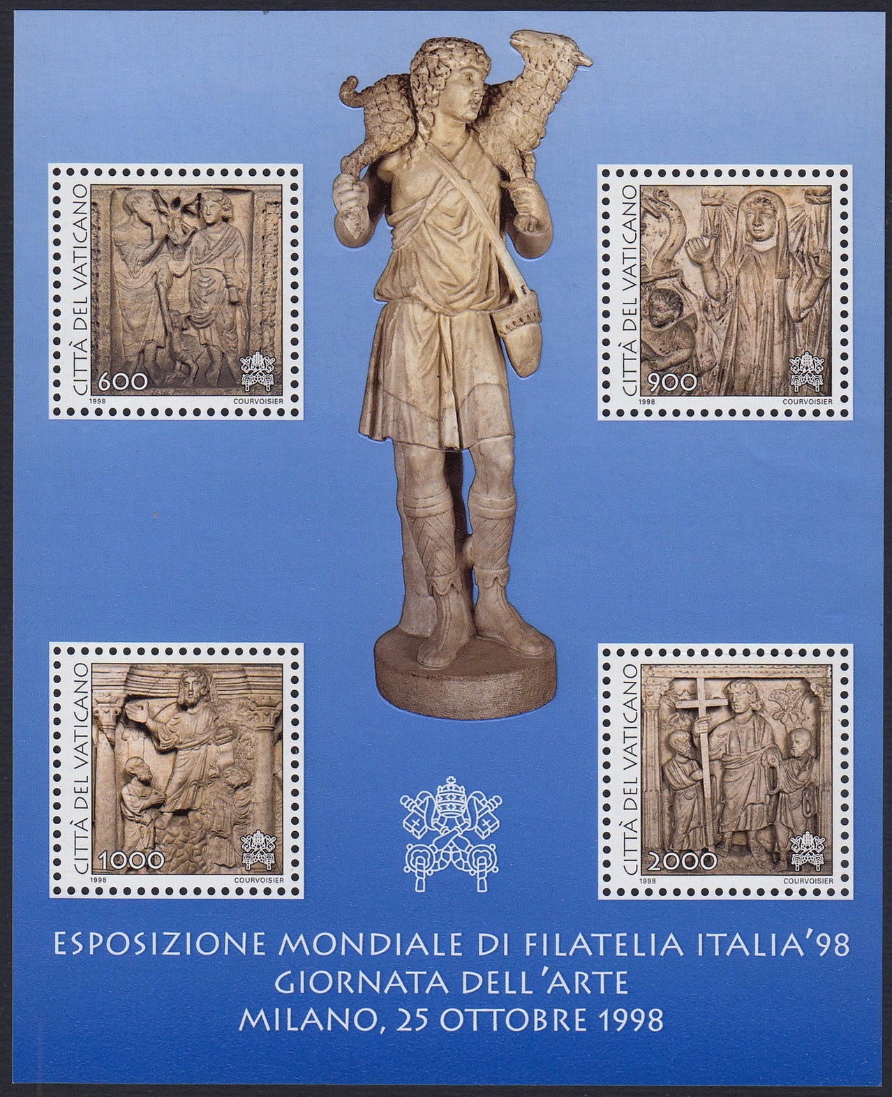 VAT24 - 1998 - Esposizione mondiale di filatelia Italia 98, quattro esemplari nuovi gomma integra (F34)