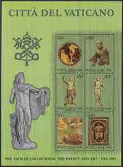 VAT39 - 1983 - Collezioni vaticane d'Arte in america, terza serie, foglietto da sei esemplari nuovo gomma integra (7)