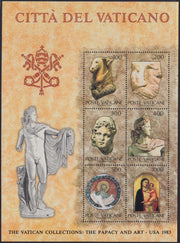 VAT41 - 1983 - Collezioni vaticane d'Arte in america, seconda serie, foglietto da sei esemplari nuovo gomma integra (6)
