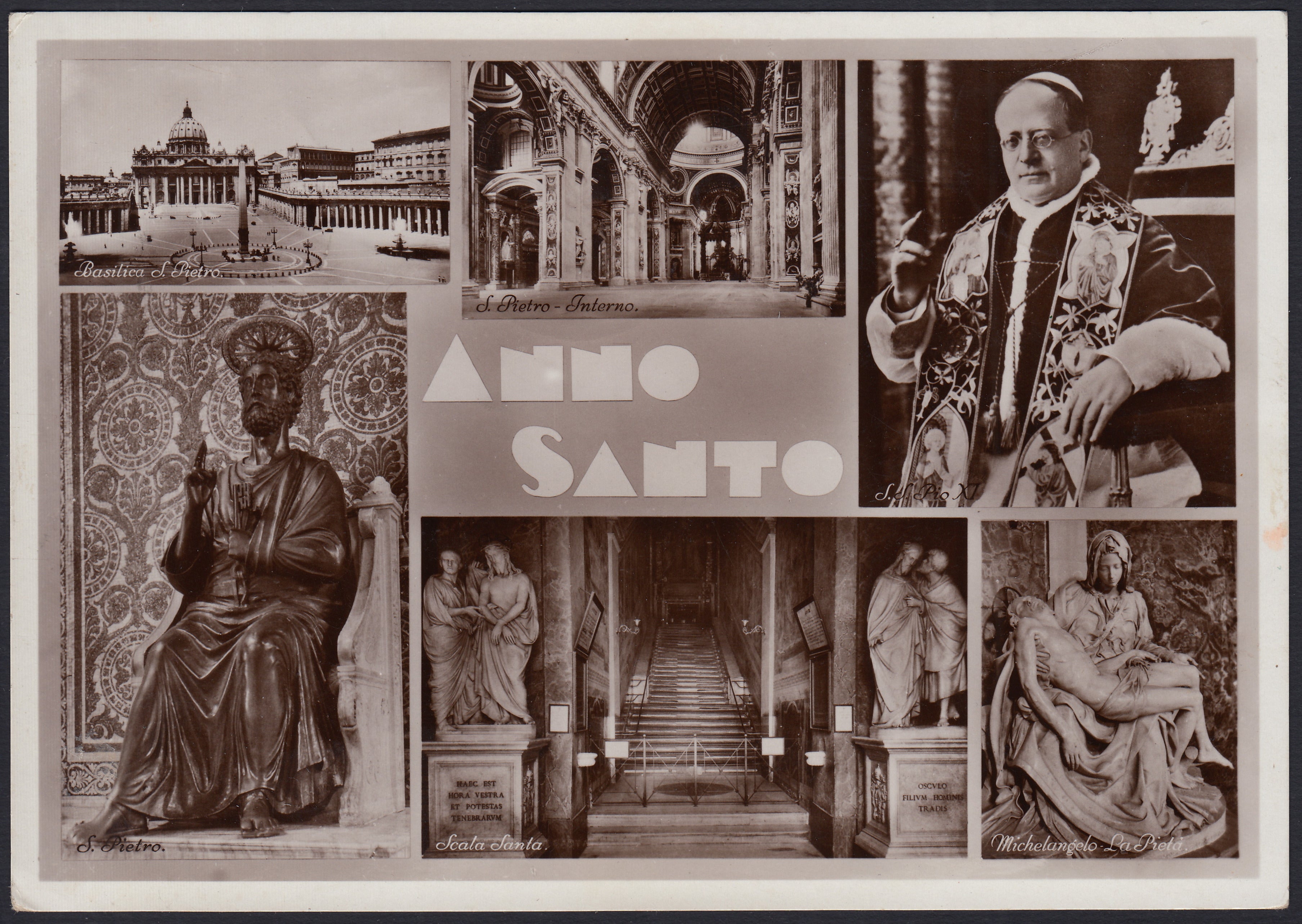 VAT65 - 1933 - Anno Santo, serie completa di quattro valori usata su lettera da Città del Vaticano per Savona 13/5/33 (15/18)