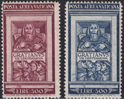 Vat6 - 1951 - Posta Aerea, 8° centenario del decreto del monaco Graziano, serie di 2 valori nuovi gomma integra (20, 21)