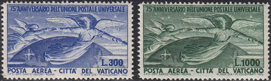 Vat7 - 1949 - Posta Aerea, 75° anniversario dell'UPU, serie di 2 valori nuovi gomma integra (18,19)